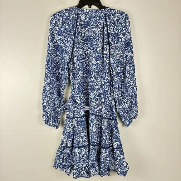 Madewell Tiered Dress Ditsy Floral Navy Womans Sz 6 Boho Beachy NWT - Picture 6 of 9